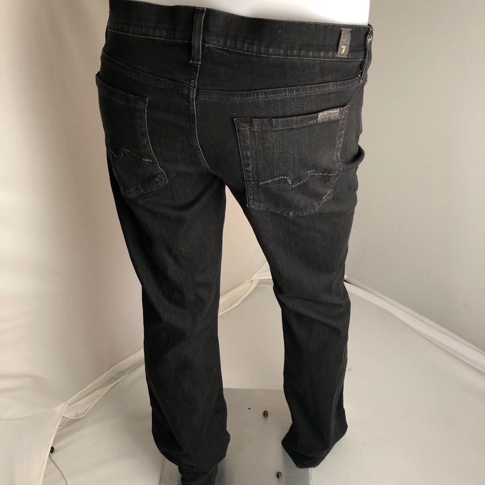 7 for all Mankind distressed black jeans